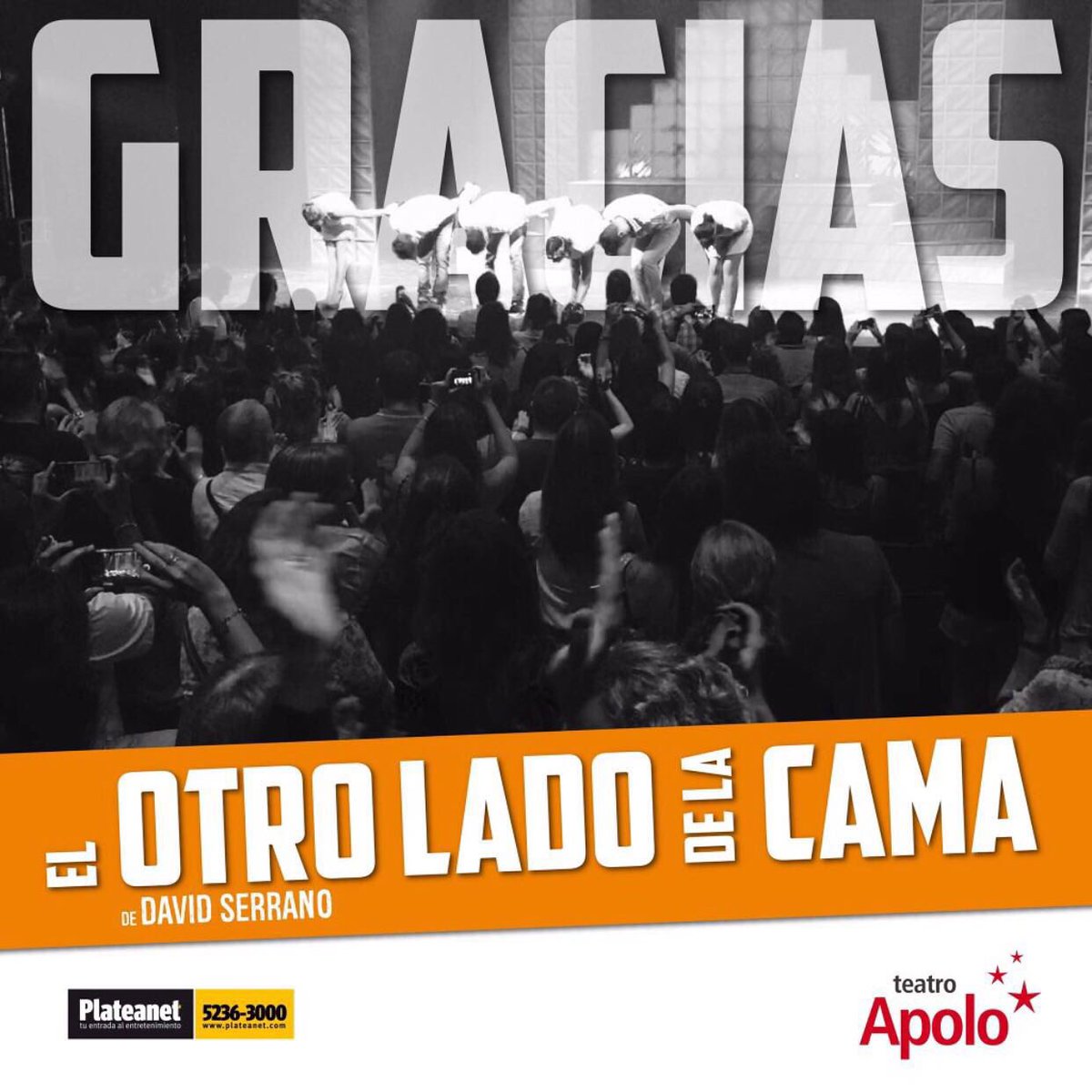 Increible esta fiebre. Ayer y hoy AGOTADO!!!  Gracias.Apurate! Mañana Domingo disponibles <a href="/ElOtroLadoOk/">Una semana nada mas. Teatro.</a> #TeatroApolo