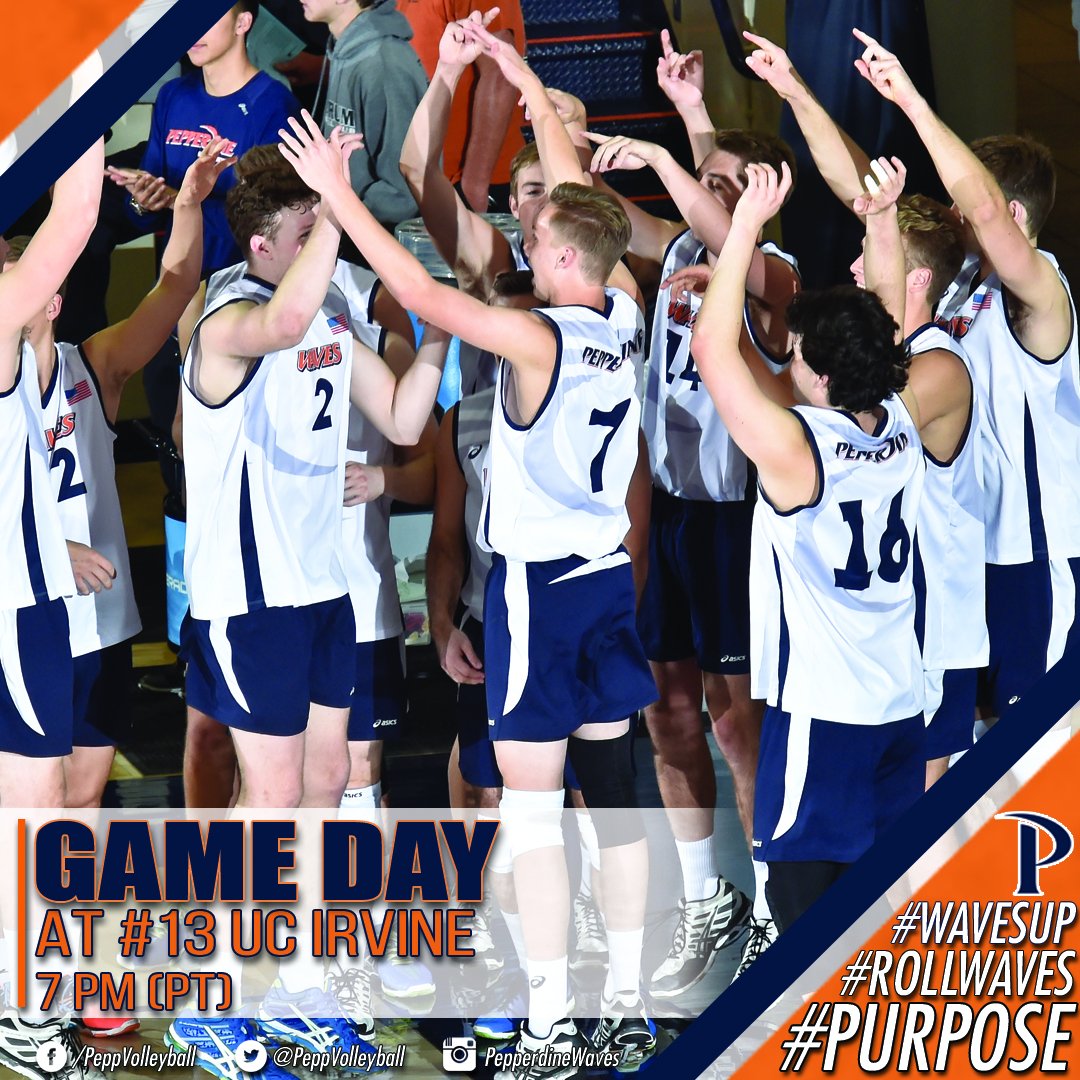 PepperdineMVB_'s tweet photo. It's #GameDay folks! #10 PEP heads to #13 UCI to take on the Anteaters at 7 p.m.!  #RollWaves #WavesUp #WavesWork https://t.co/b5YD22EIG4