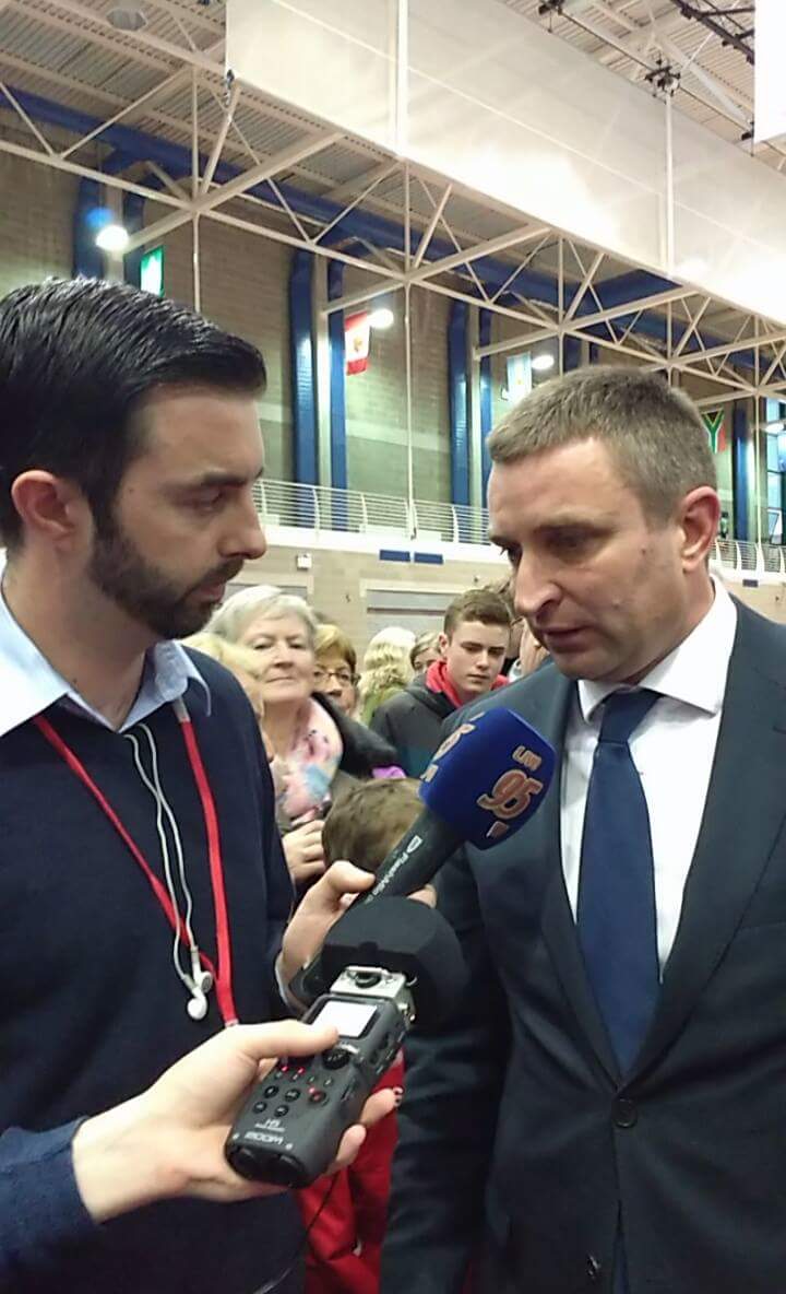 Live95Limerick's tweet photo. First Limerick result!! Niall Collins announced for County Limerick, Taking to our own Alan  #Lkcounty #GE16 https://t.co/pCY9oXTwEO