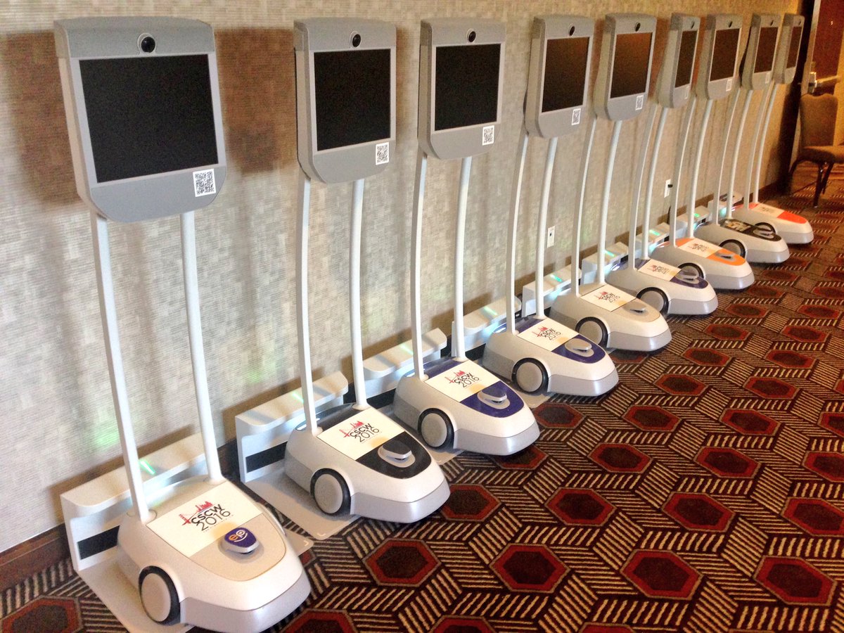 ACM_CSCW's tweet image. #Telepresence at #cscw2016 is getting ready for action!