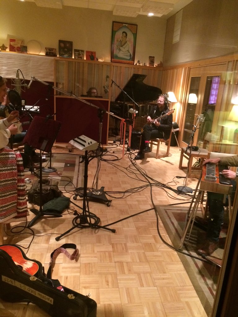 WorldCafe's tweet photo. Around the room @tiftmerritt, @hissgldnmssr @philcooksfeat Brad Cook and Eric Heywood on steel. Heaven #wcsopnc https://t.co/iKymSQsfsl