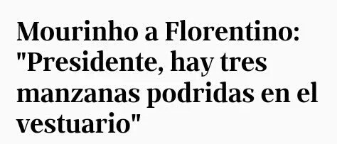 Y si, otra vez....Jose Mourinho tenia razon!