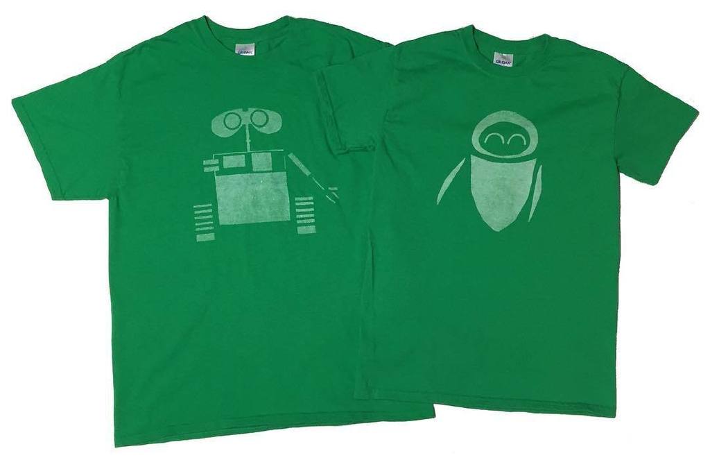 DanasJumble's tweet photo. Wall-e and Eve Couples Bleached T-shirts #walle #disney #coupleshirt #matchingdisneyshirts… https://t.co/3DHUuhgKg3 https://t.co/r14mTuBny9