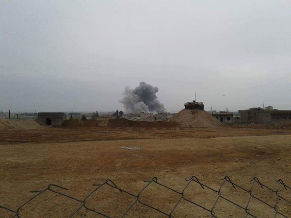 HussamEesa's tweet photo. #Raqqa the Cultural Center in #TalAbayd got destroyed completely by the Airstrikes #Syria https://t.co/5gXtqL6boA