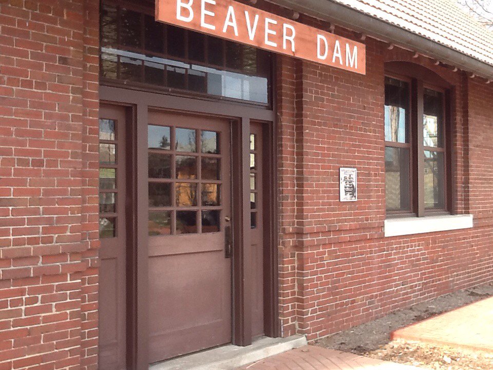 TagAlongBob's tweet photo. RR depot and neat caboose! #edcampmadwi https://t.co/mYDZL2PXQC