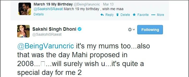 BeingVaruncric's tweet photo. @msdhoni @SaakshiSRawat #March19 #mybday #Sak'smom#bday #MahiSak ๐ #MSDFilmtrailer #INDvPAK ๐ ... https://t.co/5xVCC18ju1