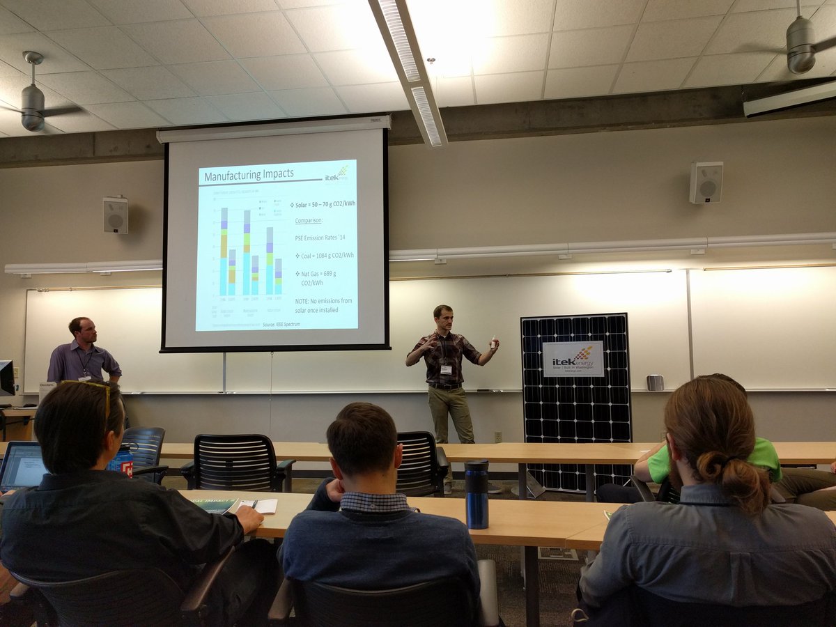 LocalImpactNW's tweet image. Evaluating #solarpanel life cycles with @iTekenergy for a #livingbusiness. #solarenergy #localimpact16 @WWU