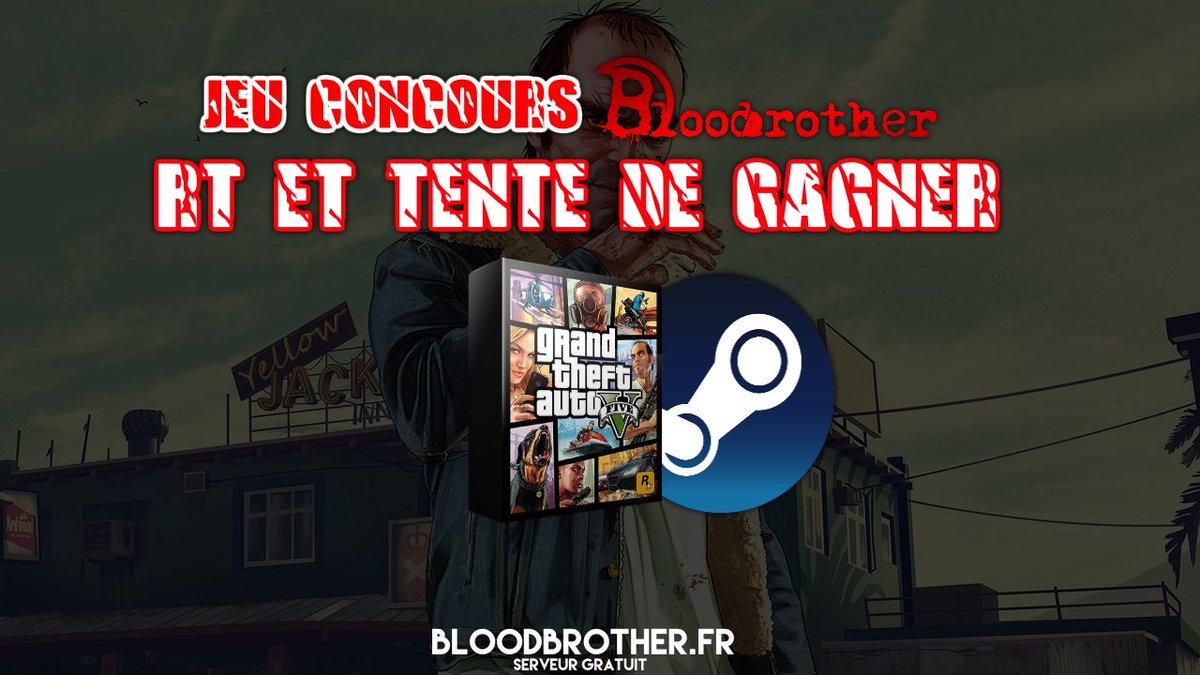 BloodbrotherFR's tweet photo. Re-tweeter et tentez de gagner une clé steam de #GTAV https://t.co/ZctP4eKpWU