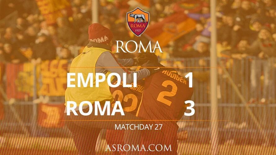 Akhir pertandingan: #EmpoliRoma 1-3. Grazie ROMA! asroma.com/en/schedule/sc…
