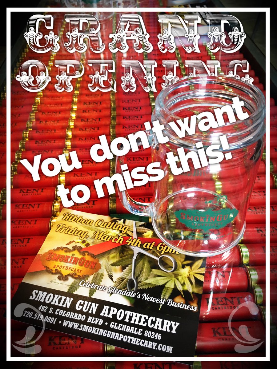 GoneGirl74's tweet image. Come out next Friday for @SmokinGunCO Grand Opening! A celebration you can't miss!
