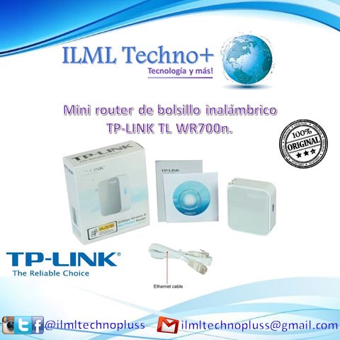 ilmltechnopluss's tweet image. Mini router TP-LINK TL WR700n.
ow.ly/YLeUY
#router #minirouter #tplink #tp-link #red #internet #original