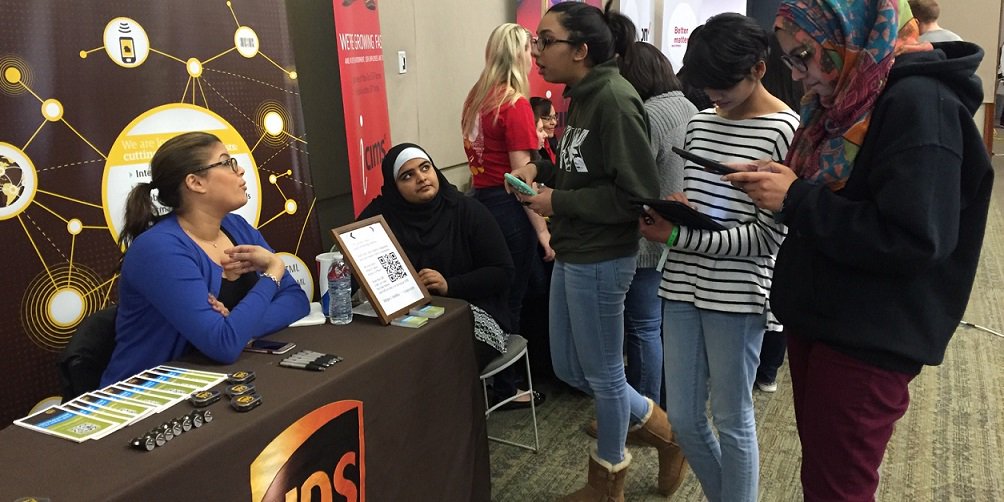 IT_UPSers's tweet photo. Questions about UPS IT careers? We have answers. See us at #ruhackhers2016 @RutgersU @RUDouglass @ruhackhers https://t.co/IUTEBgMWzo