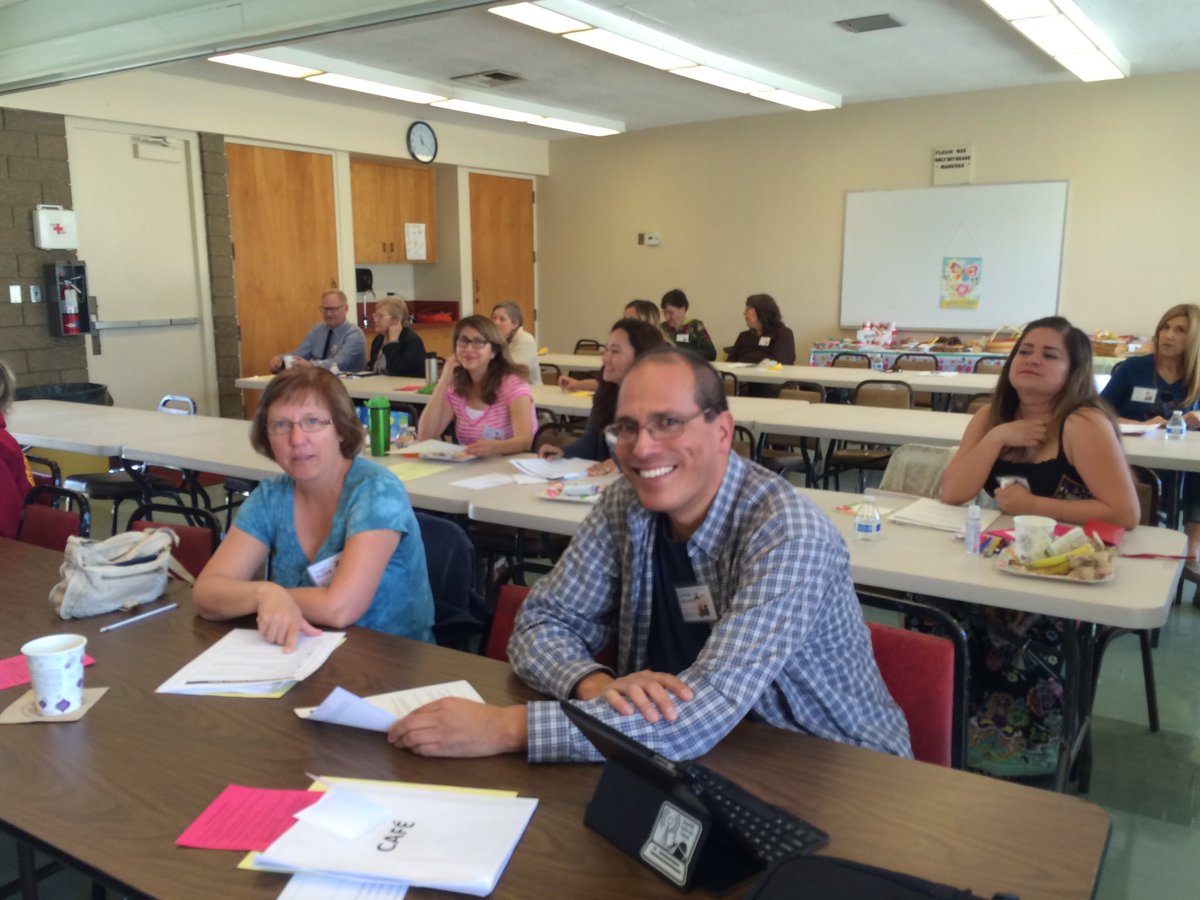 principledmom1's tweet photo. Hueneme teachers are learning great new strategies at the #CAFE workshop with #VCRA. #HESDPride https://t.co/fUcYe4iJqr