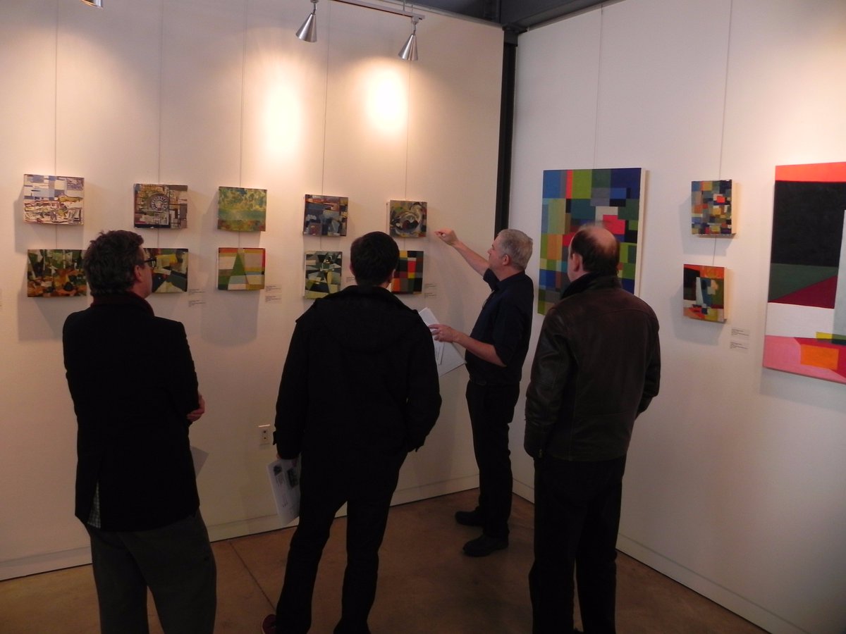 VisualArtsMiss's tweet photo. Summer of β47 truly captures a special moment in time for Canadian abstract art. A beautiful opening reception! https://t.co/4MlpcghRBX