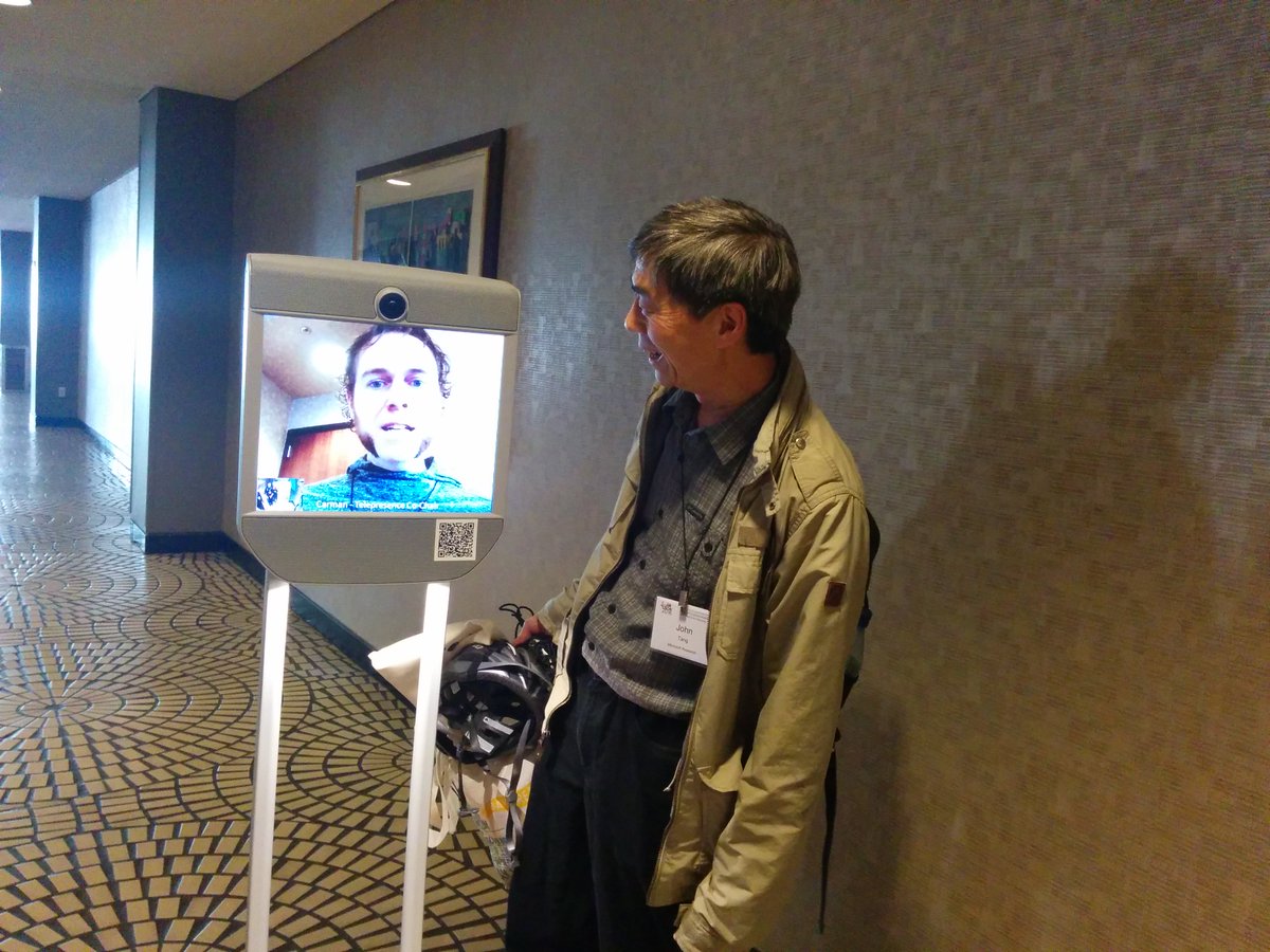 merrierm's tweet image. So excited to have telepresence robots to facilitate remote participation at this year&apos;s #cscw2016!