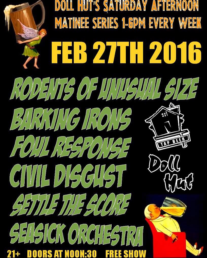 #dollhut matinee series every week!!!