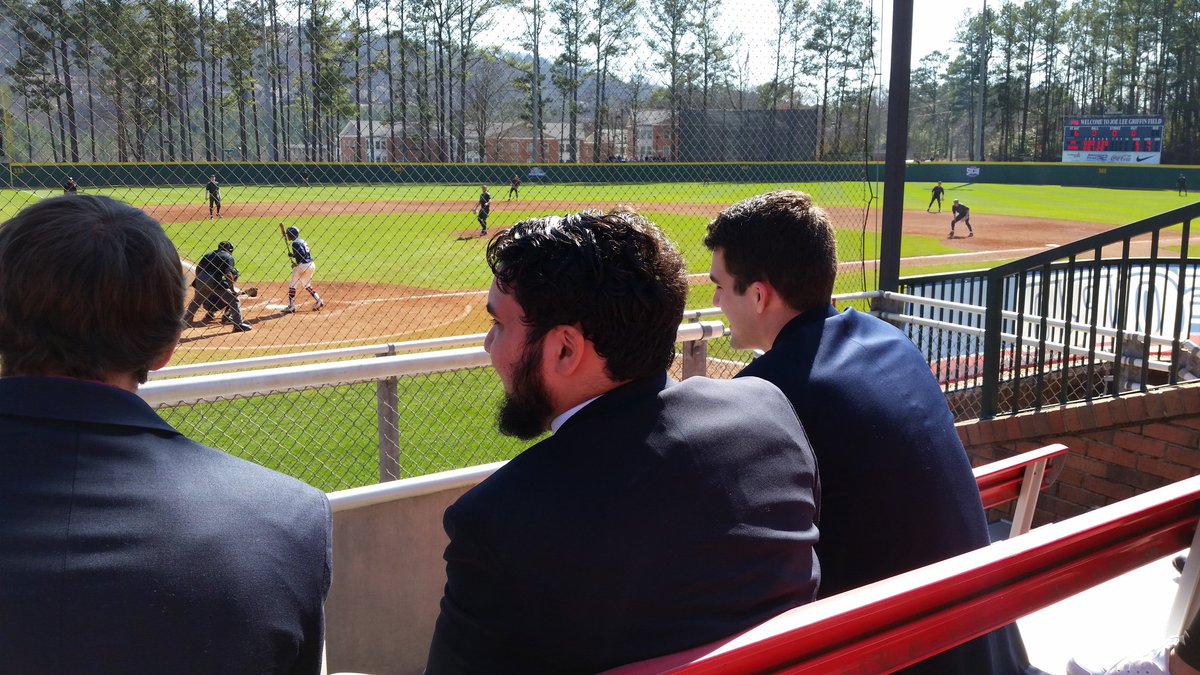 focus_uab's tweet photo. Just a normal day at the @samfordbaseball field... in blazers. #GoDogs https://t.co/iaWm2OtuaS