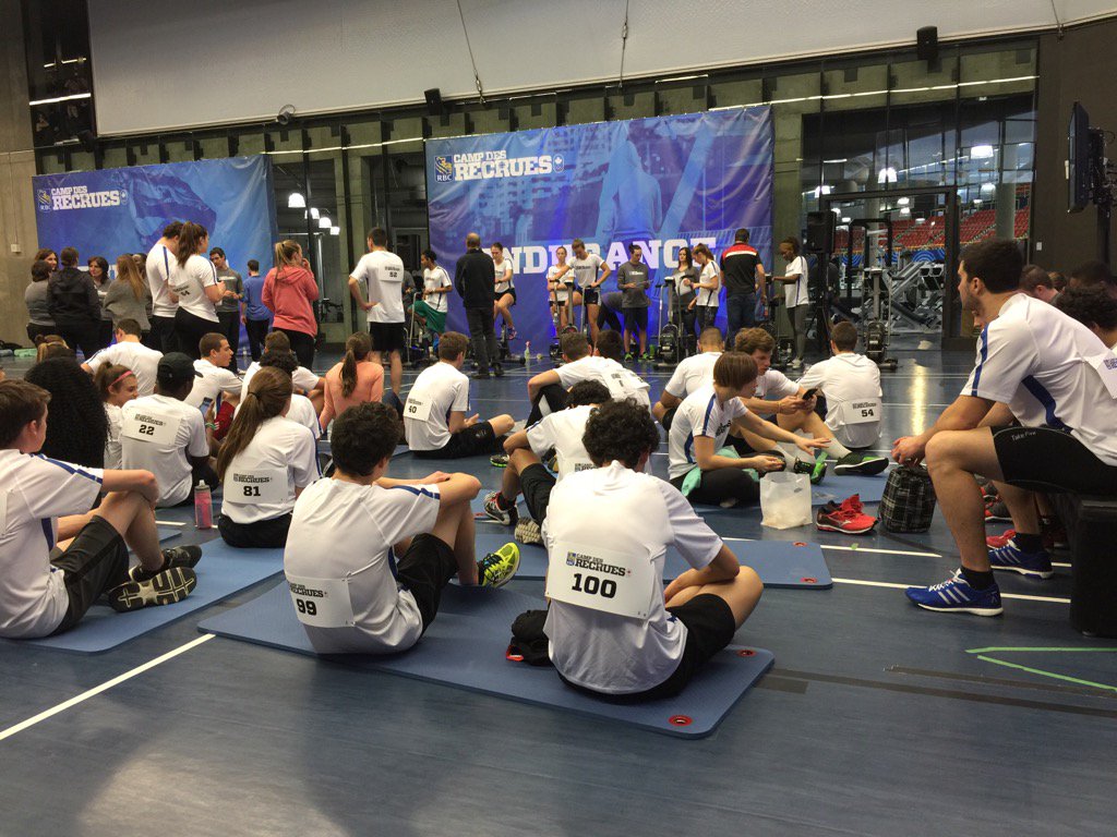 Great atmosphere in Montreal as the last athletes take on endurance. #RBCTrainingGround #campdesrecrues