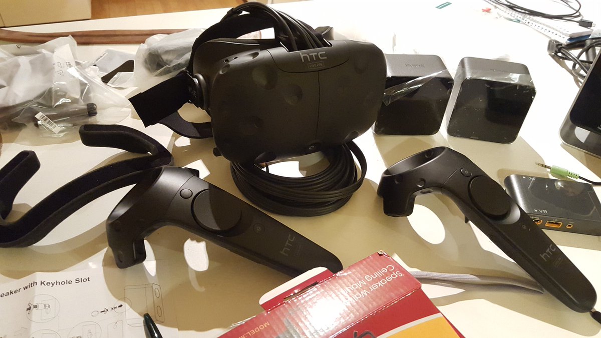 michelleosoriod's tweet photo. So jelly. @charitylovesvr let me touch and sniff her HTC Vive Pre. #VirtualRealityProblems https://t.co/nVxgFiri6U