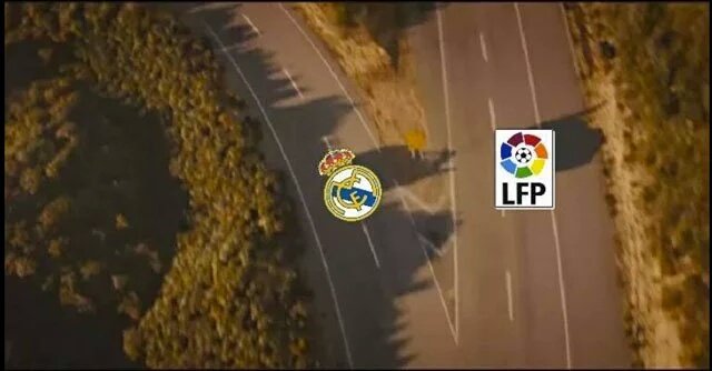 BetCima's tweet photo. Las burlas hacia el @realmadrid no cesan.  Así representan sus posibilidades de ganar la liga. https://t.co/IkqTIbx7tN