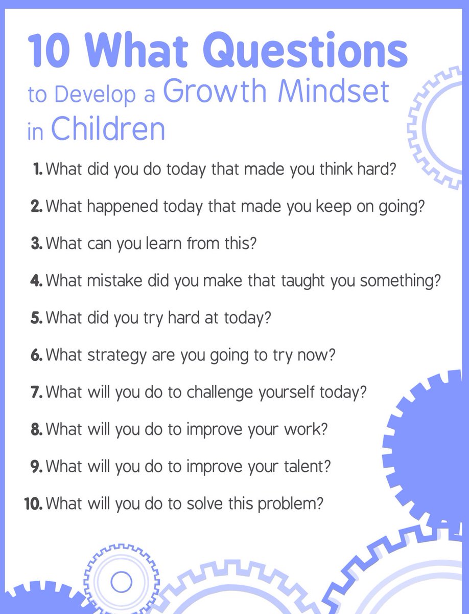 Ask your child about Growth Mindset. You'll certainly find out more about your child's learning with these questions