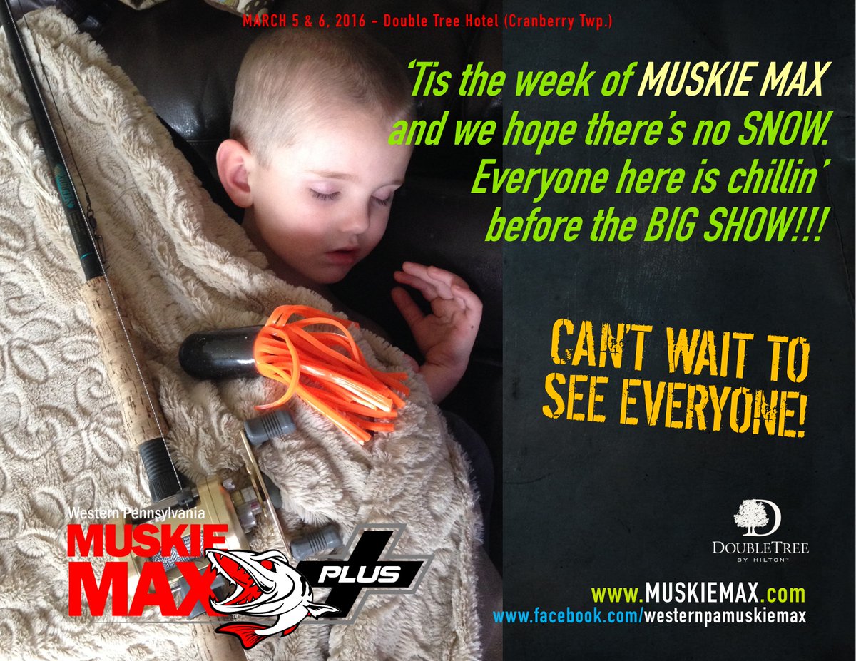 muskiemax's tweet photo. Exciting Week Coming Up -- final prep for 2016 MUSKIE MAX! #getmaxed #muskiemax https://t.co/F1YLVNhBlh #fishingfun https://t.co/NrclQjl9Xi