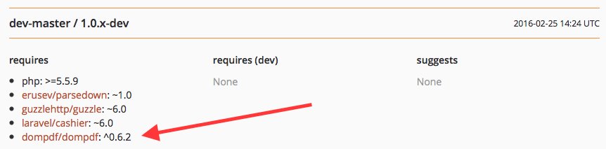 enunomaduro's tweet image. Laravel Spark now requires dompdf. @taylorotwell PDF invoicing? 💖 #SparkWatch #Laravel