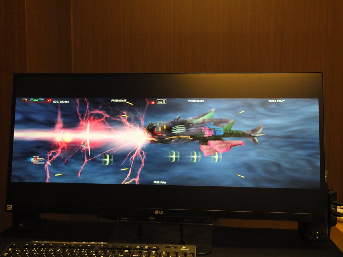 KOMODO_Games_HI's tweet photo. The latest DaruisBurst Update added Ultra widescreen support. It is really awesome. #Monitorgoals #DBCS https://t.co/CCbNFGAvQJ