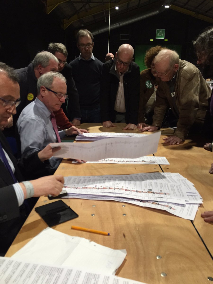 Returning officer estimates we are 20 minutes from a first count in Dublin Bay North. Yes. The first count.