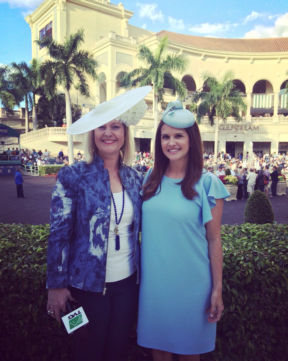 THANKYOU from @CBredar & myself to @RentTheRaces for our fascinators today for #FountainofYouth at @GulfstreamPark