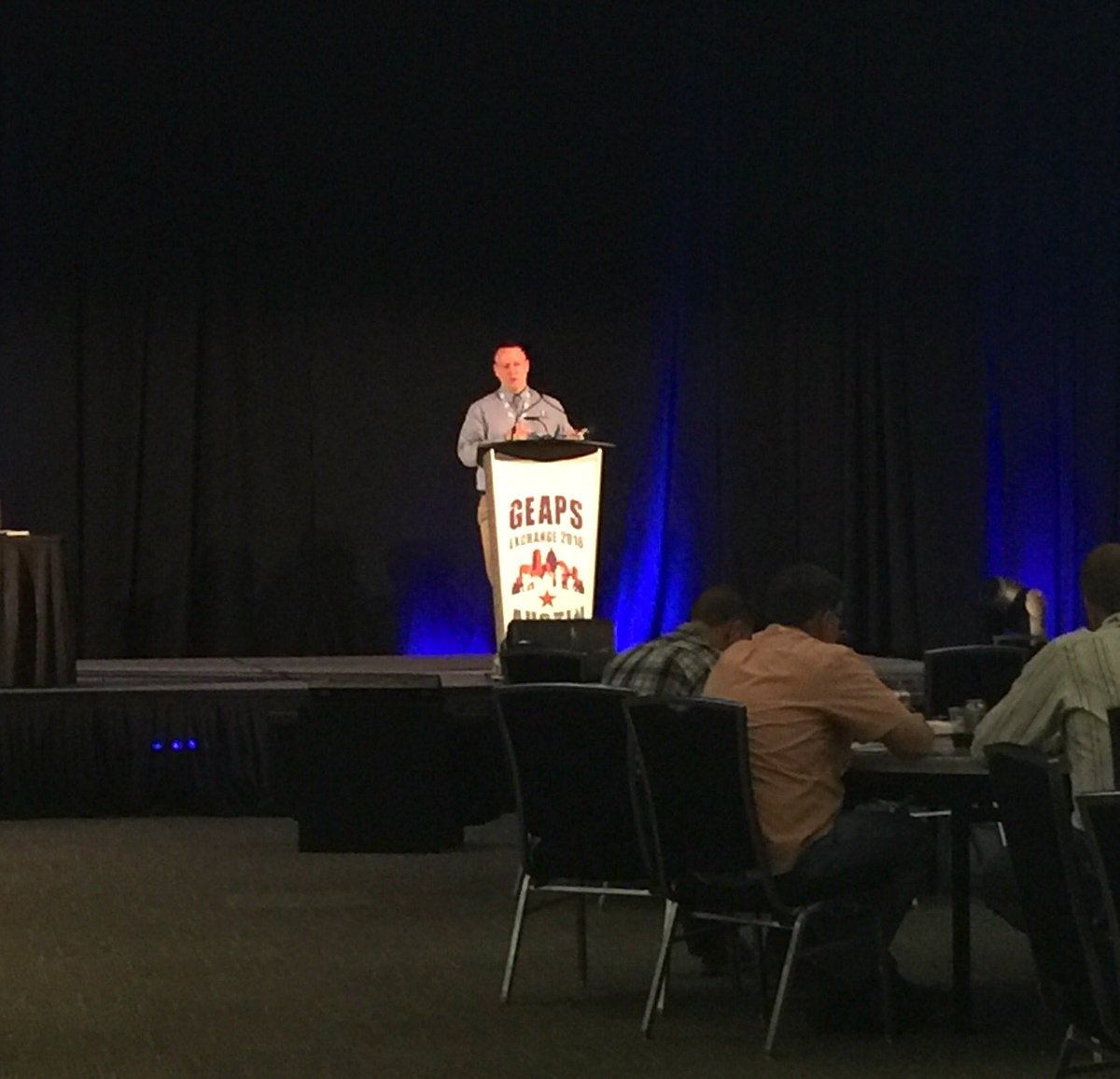 GrainJournal's tweet photo. Steve Simmons, Nationwide Agribusiness, on costs/benefits of quality mgmt. systems at the Opening Workshop #GEAPS16 https://t.co/T4FAR6tB4A
