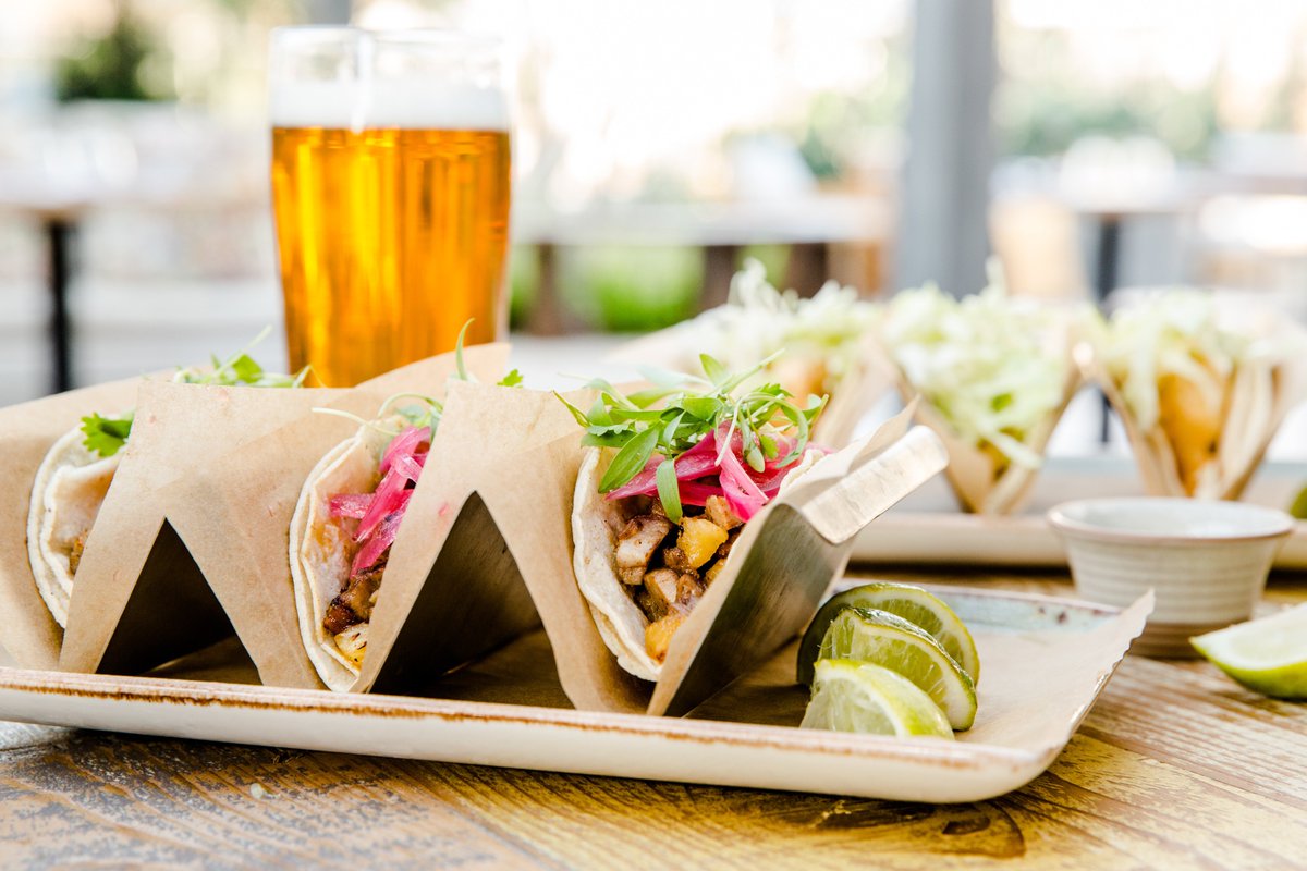 Make your night even better with a trio of street tacos and a cocktail!  Outpost is open  until 11PM tonight!