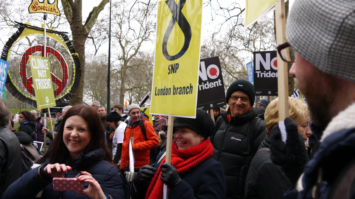 LondonSNP's tweet photo. We took lots of photos at today's march &amp; rally to #StopTrident but here are a few of our faves..! https://t.co/wPKxSequWk