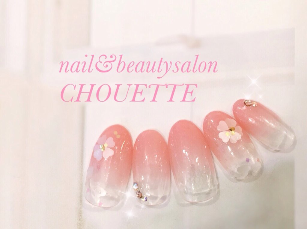 Nailsalon Chouette 春ネイル カラグラ ピンク 桜ネイル サクラ Kawaii 大人ネイル シンプル 綺麗ネイル お花ネイル お花 ご予約 お問い合わせ 03 58 7011 東京都足立区西新井栄町2 8 24 T Co 1ed0bdyuz6