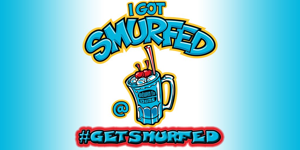 betweenthebuns's tweet photo. You know you wanna #GetSmurfed today! I love Saturdays! Our 31st #AnnivWeek ends Sun. https://t.co/WUBxKC3GZj https://t.co/HiG1qGGBuf