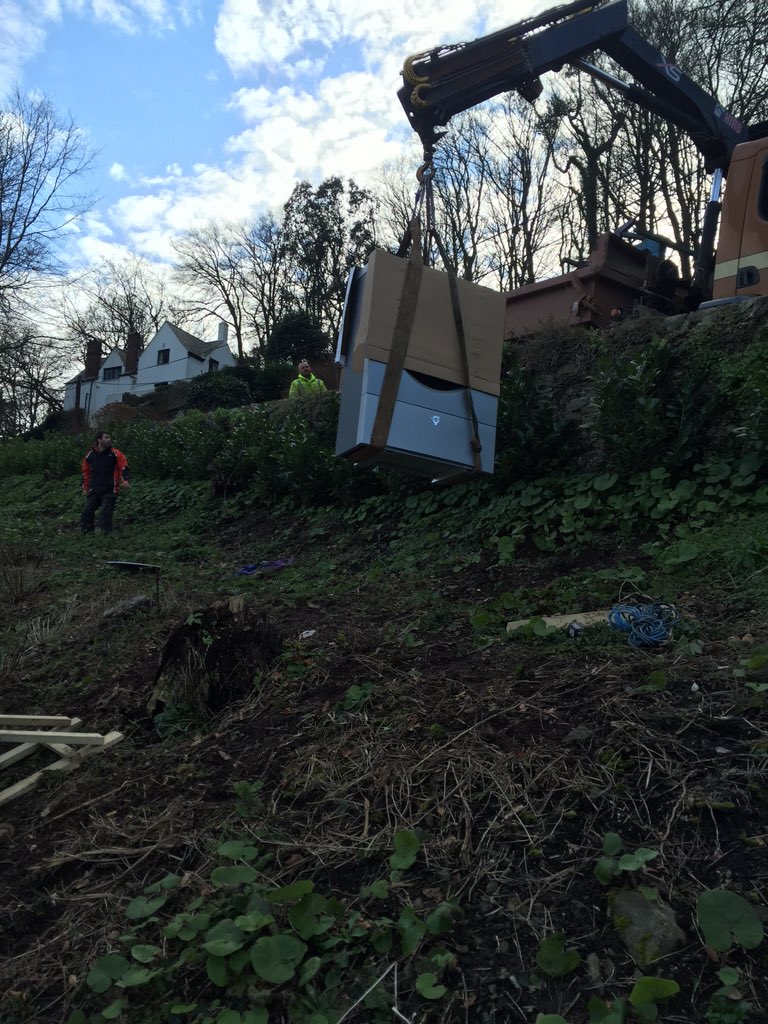 Heatpump replacement - got to love a heavy, hilly, slippery challenge! #thermia