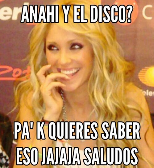 MemesDeAnahi's tweet photo. @Anahi Y el disco? #InformeDiscoAnahi #AnahiMemes jajajajaja https://t.co/5cqCWCI6x5