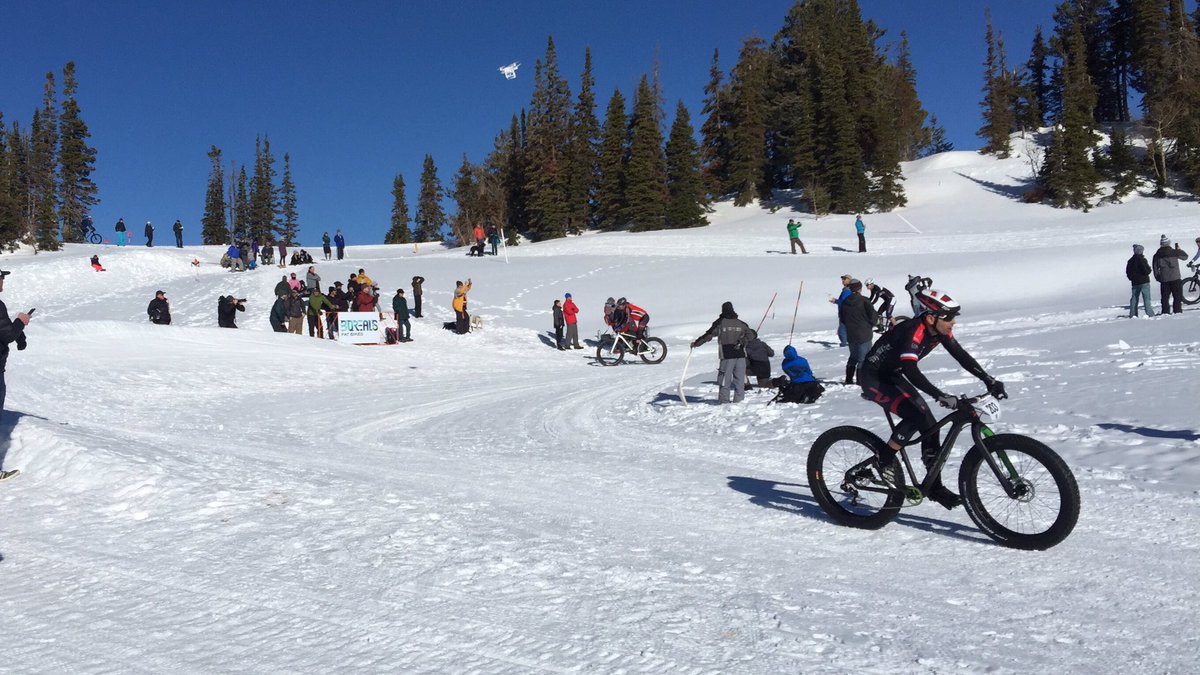 The <a href="/starlightbikes/">Starlight Apparel</a> thermal skinsuit was key with the 40+mph and 30* wind today. #FatBikeNats