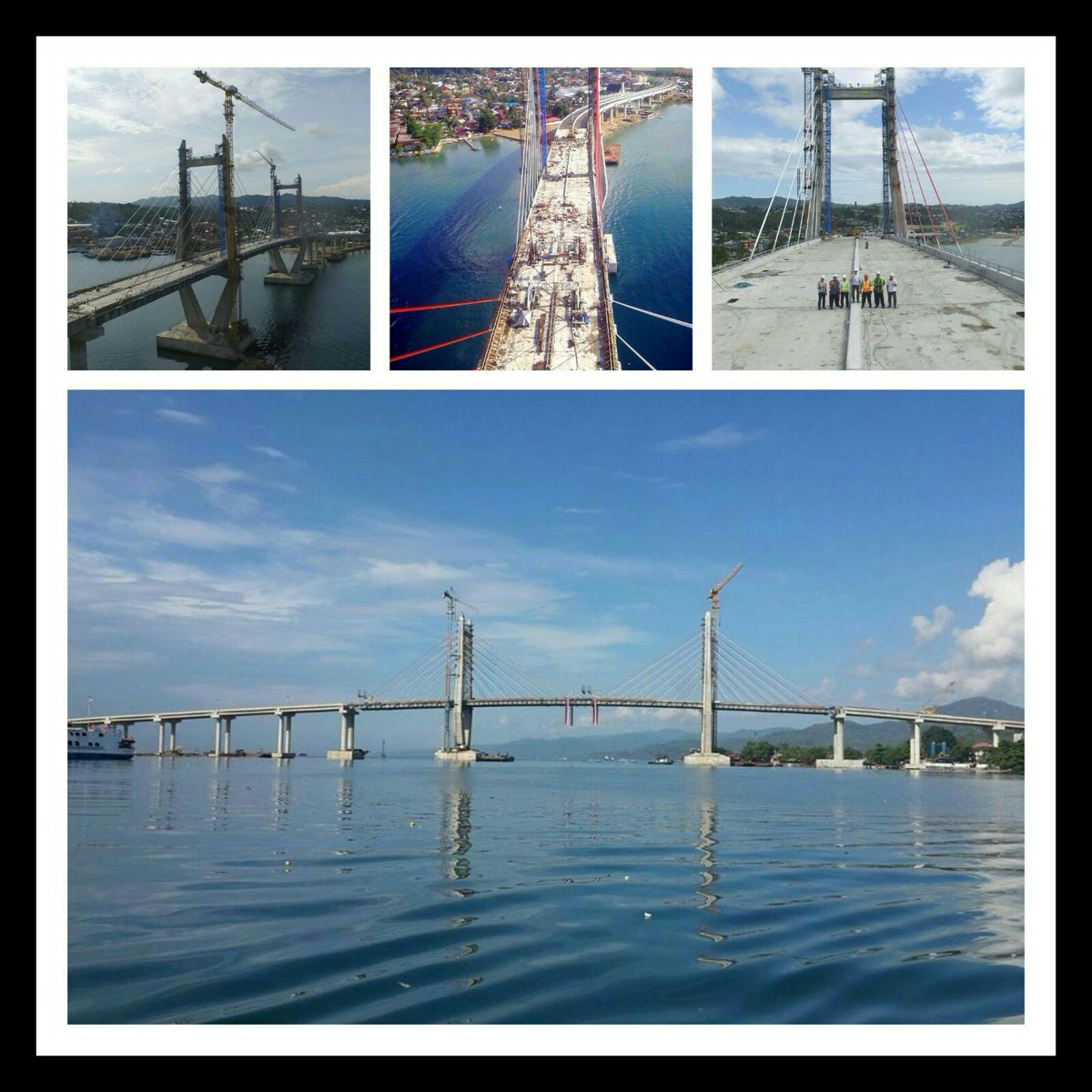 KemenPU's tweet photo. Jembatan MERAH PUTIH Ambon terpanjang di wilayah timur Indonesia 1.140 m sudah selesai tinggal peresmiannya https://t.co/uSC5wqYw3E