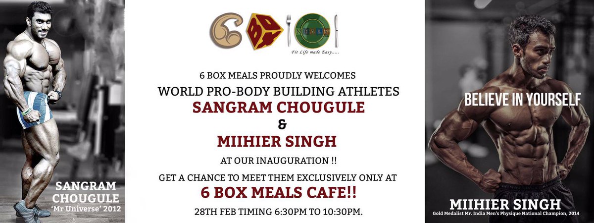 6boxmeals's tweet photo. Few hours for #MeetandGreet &amp; #Opening of another Cafe at #Andheri with @SangramChougule &amp; #MiihierSingh #6boxmeals https://t.co/qRiG3C9TMN