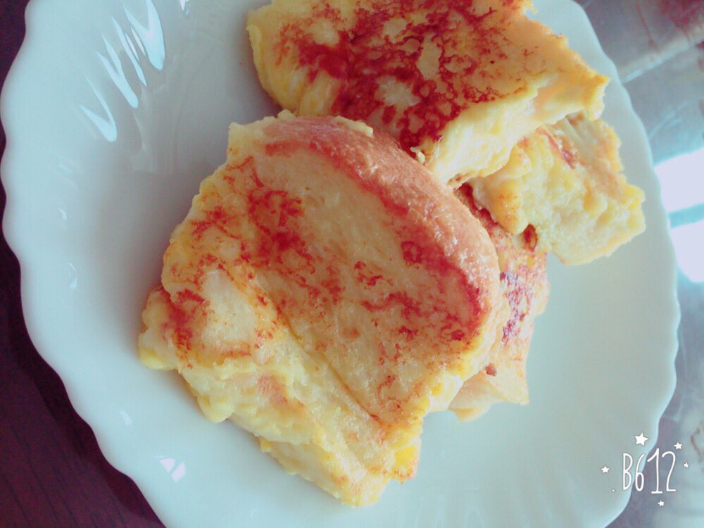 LsWas3p's tweet photo. 今日はフレンチトーストを作りました～💕💕うまく出来て良かった🍞🐮🍼🐣🍯 https://t.co/5QisMSed48
