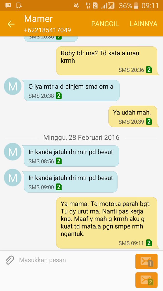 Hahah mama mah ad" ja. Kakanda ngkak w. . Lg salah sndri org g bisa bawa motor dsuruh bawa😧
