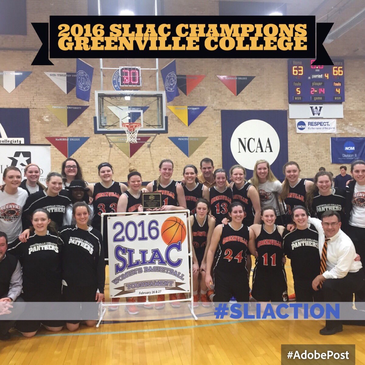 SLIAC's tweet photo. Congrats to @GCPanthers women in their 2016 #SLIAC Championship #d3h https://t.co/vgAuk2jkVE