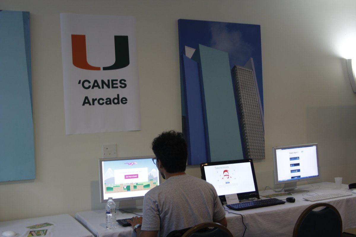 UMInteractive's tweet photo. How far can your "Princess Run" in @LouiseRWhitaker #p5js #game? Find out @FilmgateMiami #canesinteractive #arcade! https://t.co/djv3zE5y66
