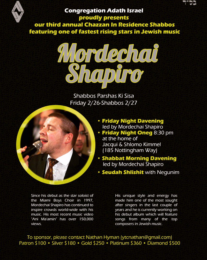 MordyShapiro's tweet image. Just finished an amazing Shabbos in Hillside, NJ. Such a beautiful community! #gutvoch #goodtimes