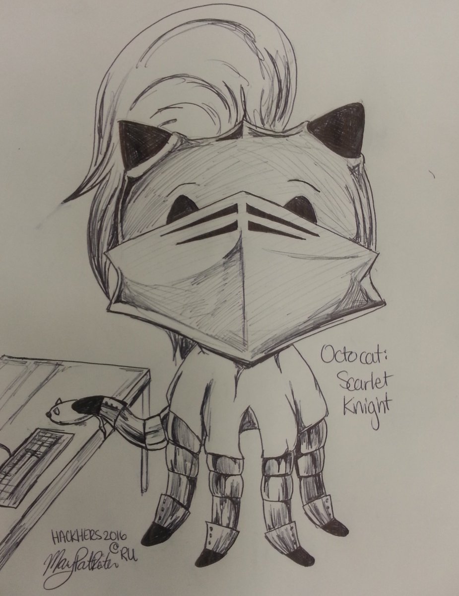 ReitersBlock's tweet photo. @GitHubEducation #HackHers2016 Octocat #ScarletKnight! :D https://t.co/jYoCclhHOy