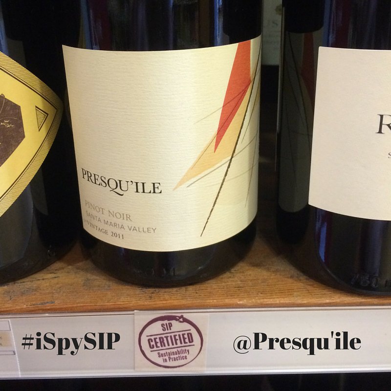 Helping you find sustainable wine #iSpySIP <a href="/PresquileWine/">Presqu'ile Winery</a> bit.ly/1JIBGZ6 #SIPcertifiedwine #3bl #pinotnoir