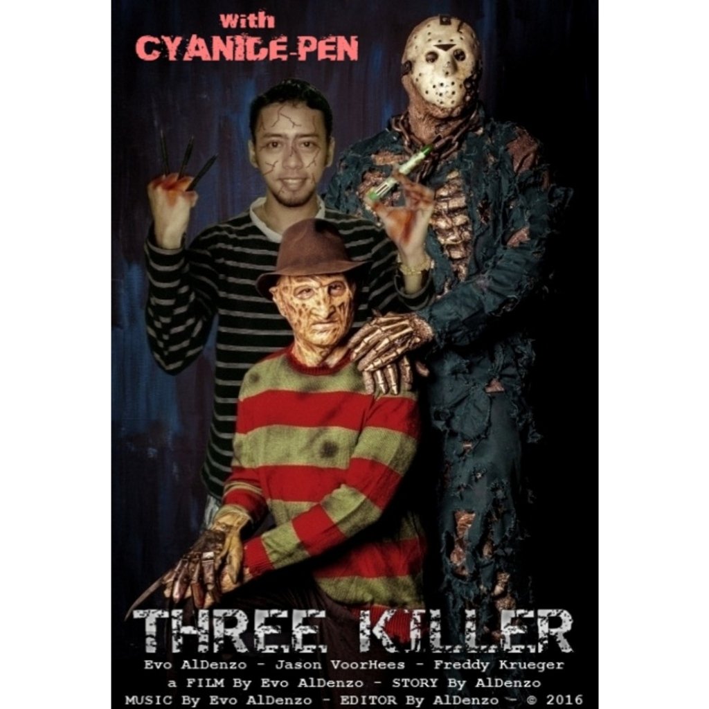 AlDenzoART's tweet photo. me, Jason Voorhees n Freddy Krueger #three #killer #photo #studios #fun #funny #Jason #Voorhees #Freddy #Krueger https://t.co/JqrBcph1lt