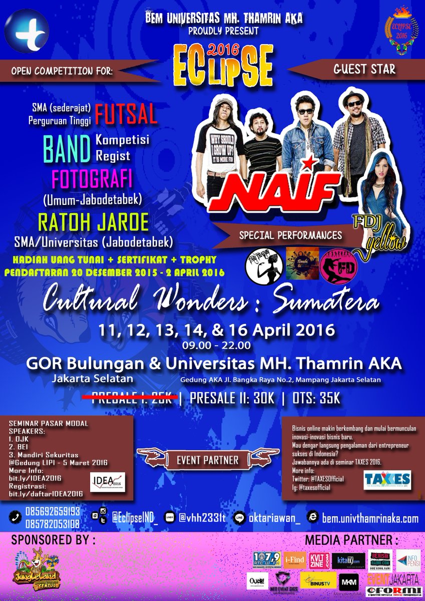 buat temen temen yang punya band ,tim futsal sma &amp; perguruan tinggi,saman dan fotografi yuk daftar :)