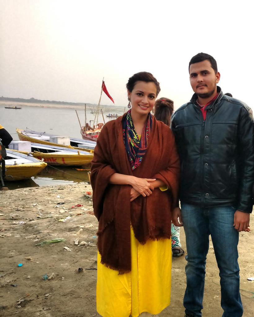 Nice meeting with Miss India actress Diya mirza...